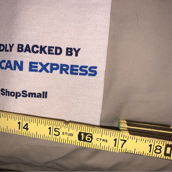 SHOP SMALL Canvas Tote Bag American Express 16.5” X 12.5” (2 designs on bag) - Picture 5 of 8